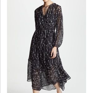 NWT! Vince 100% silk midi dress, xs